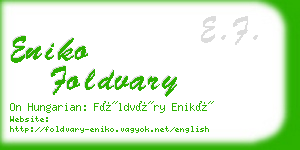 eniko foldvary business card